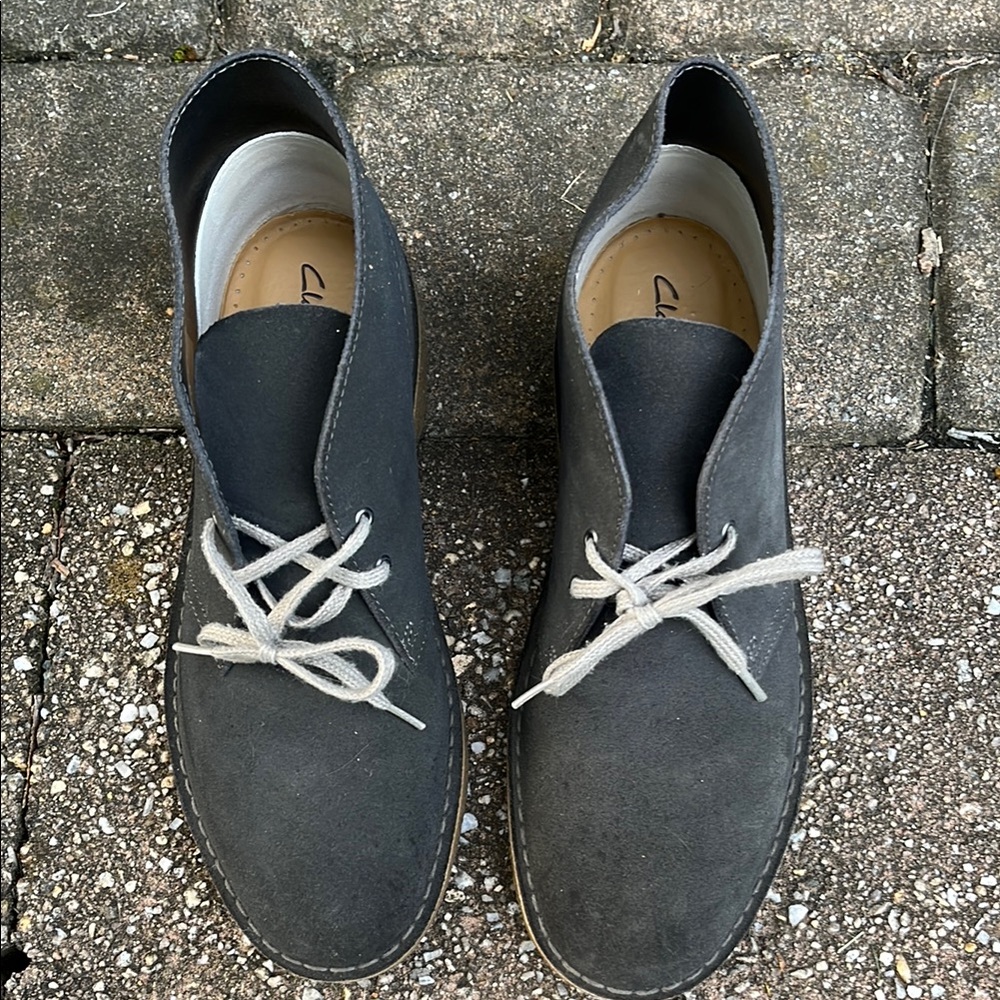 Clarks Black Chukka Boots with Suede Finish